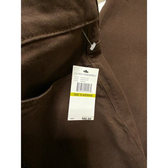 Gloria Vanderbilt Amanda Jeans Womens 14 High Rise Ultra Stretch Dark Roast Wash - Picture 14 of 16